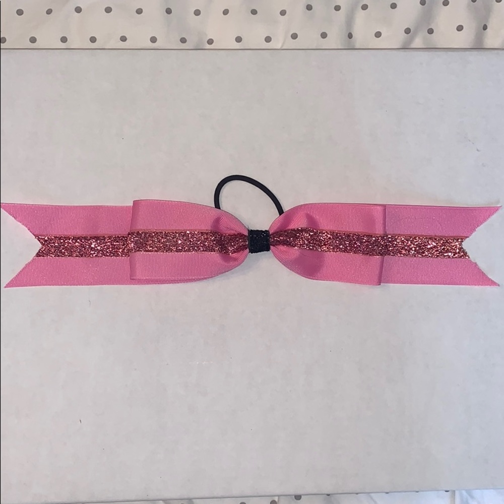 Pink Sparkly Cheerleading Bow